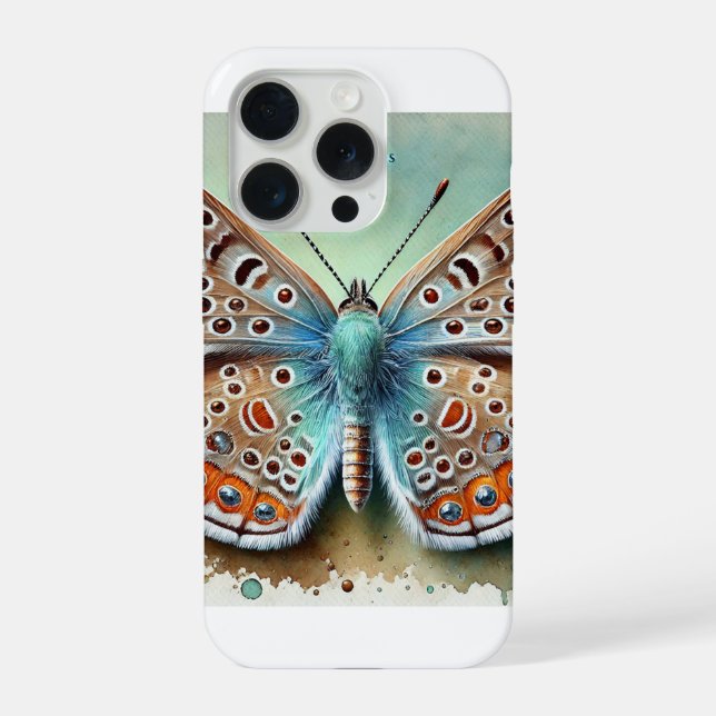 Metalmarks butterfly 040924IREF236 - Watercolor (Verso)