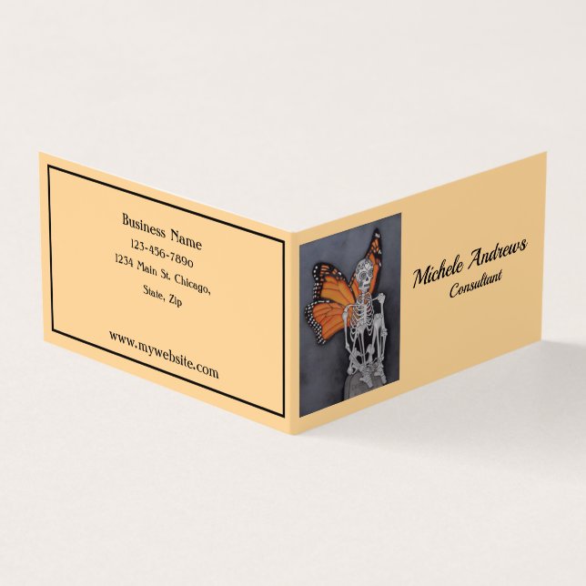 Metamorfose dos cartões de visitas da dobra do (Exterior)