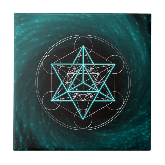 Metatrons cubo - Merkaba estrela Tetraeder - (Frente)