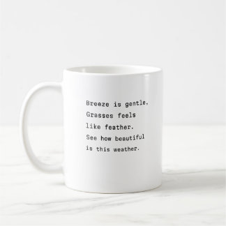 metereologia caneca poética tipografia suave brisa