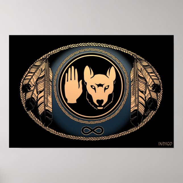 Metis Art Poster Metis Rebellion Wolf Impressão Po (Frente)