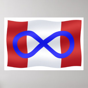 Metis Flag Poster Metis Canada Flag Souvenir Impre