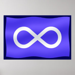 Metis Flag Poster Metis Flag Impressão Gifts