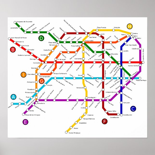 Metro buenos argentina Poster (Frente)