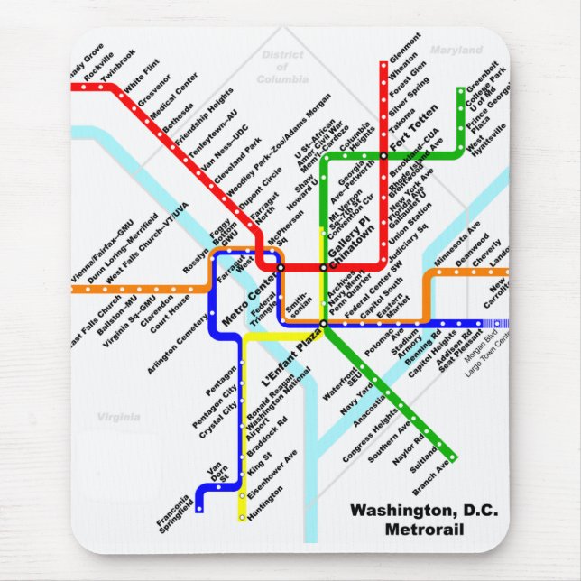 Metro Mousepad da C.C. de Washington (Frente)