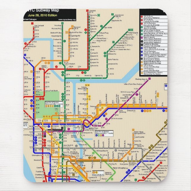 Metro Mousepad de Newyork (Frente)