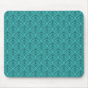 Metro vibrante Mousepad retro de turquesa