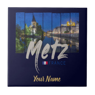 Metz Grand Est France na Vintage Noturna Souvenir