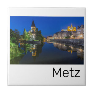 Metz Temple Neuf França Night Moselle Souvenir