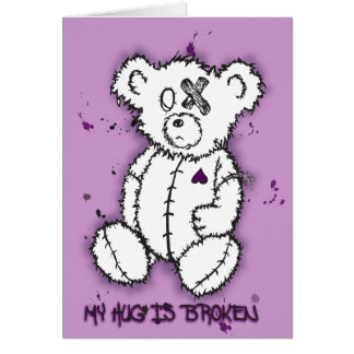 Meu abraço é cartão quebrado