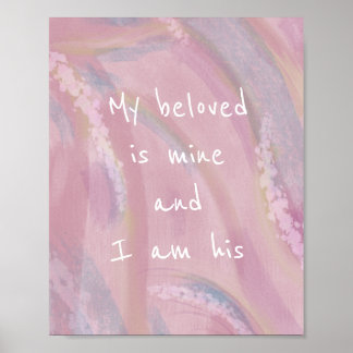 Meu Amado Boho Watercolor Poster cristão