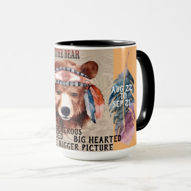 "Meu Animal Espírito" A Caneca De Café De Urso (Frente Esquerda)