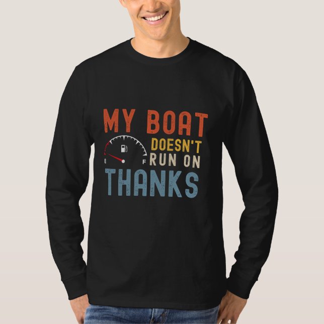Meu barco não corre em camisa de obrigado (Frente)