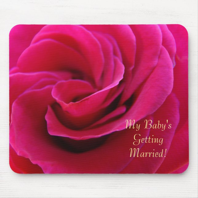 Meu Bebê Está Casando! mousepad Rosa Cor-de-Rosa (Frente)