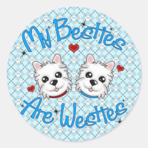 "Meu Besties é etiquetas dos MENINOS de Westies"