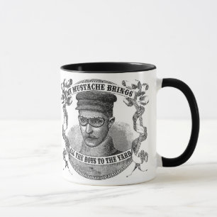 Meu bigode traz todos os meninos à caneca da jard