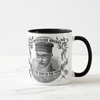 Meu bigode traz todos os meninos à caneca da jarda
