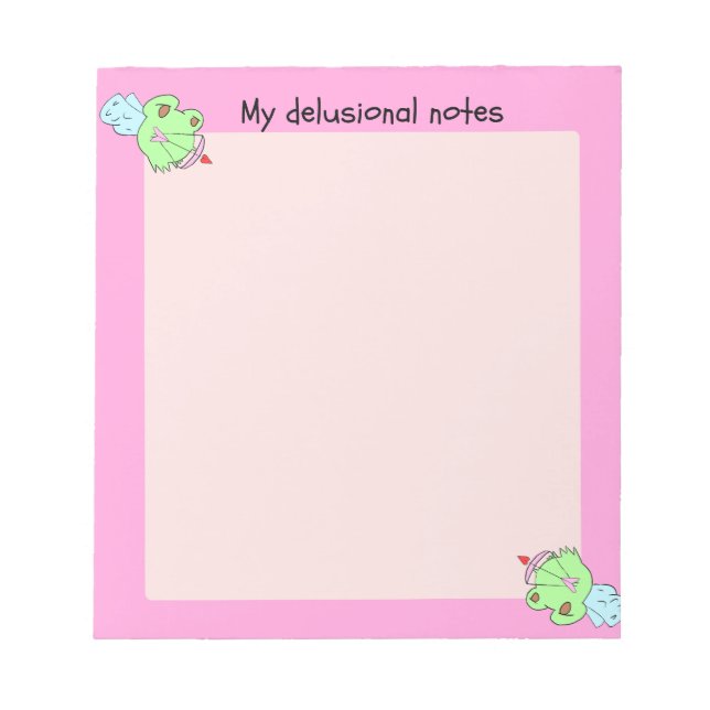Meu bloco de notas do sapo cor-de-rosa valentine c (Frente)