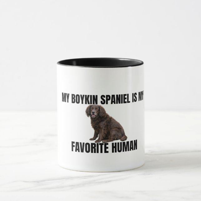 Meu Boykin Spaniel É Meu Humano Favorito Caneca (Centro)