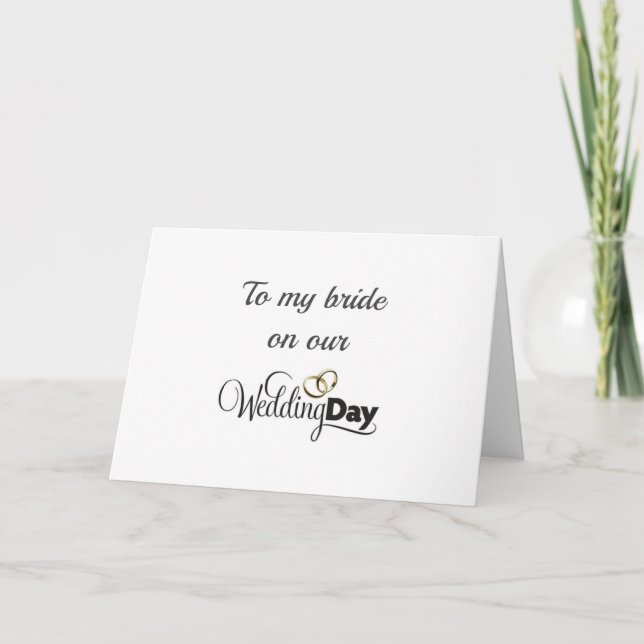 **MEU BRIDE NO NOSSO DIA DE CASAMENTO** CARTÃO DE  (Frente)