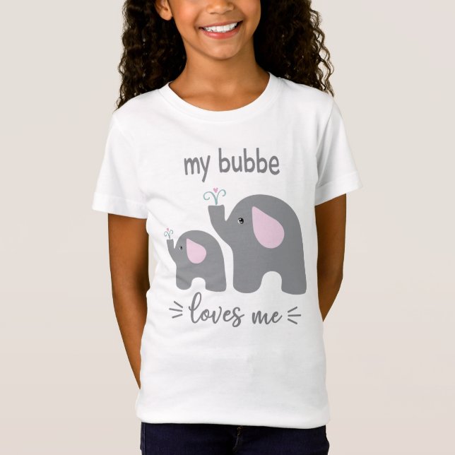 Meu Bubbe me ama - Camisa elefante para crianças (Frente)
