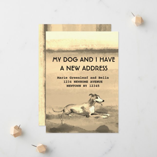 Meu cachorro e eu nos mudamos Anúncio (Frente/Verso In Situ)