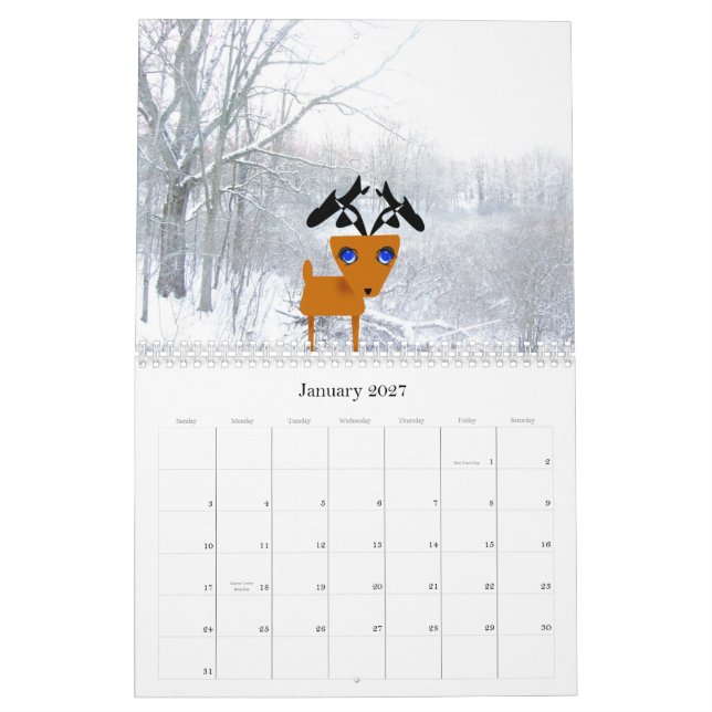 Meu Calendário de Rena Pequena (Jan 2027)