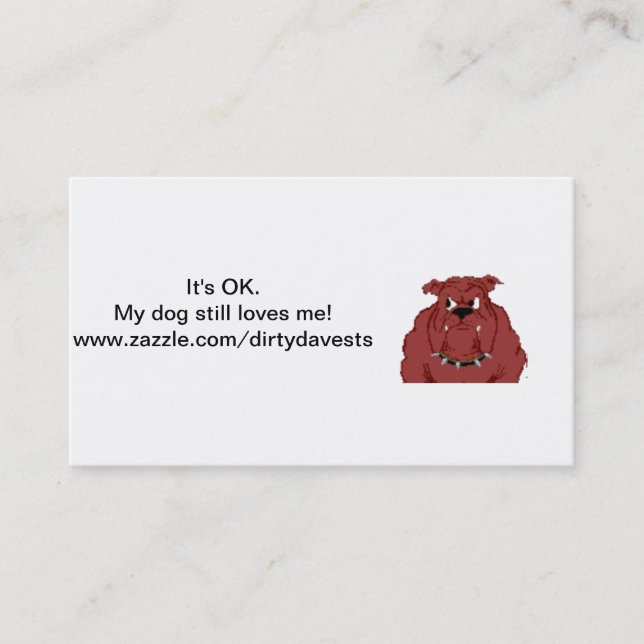 Meu cão ainda ama-me cartões de visitas (Frente)
