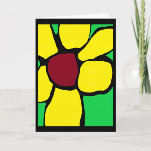 Meu cartão de Abstrato de flor amarela