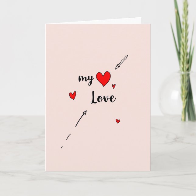Meu Cartão de Flechas do Coração de Amor (Frente)
