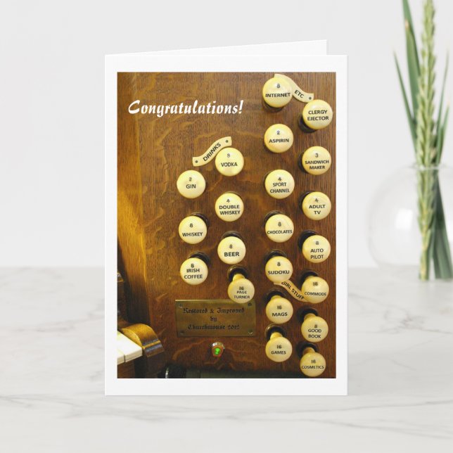 Meu cartão de Parabéns de órgãos ideal (Frente)