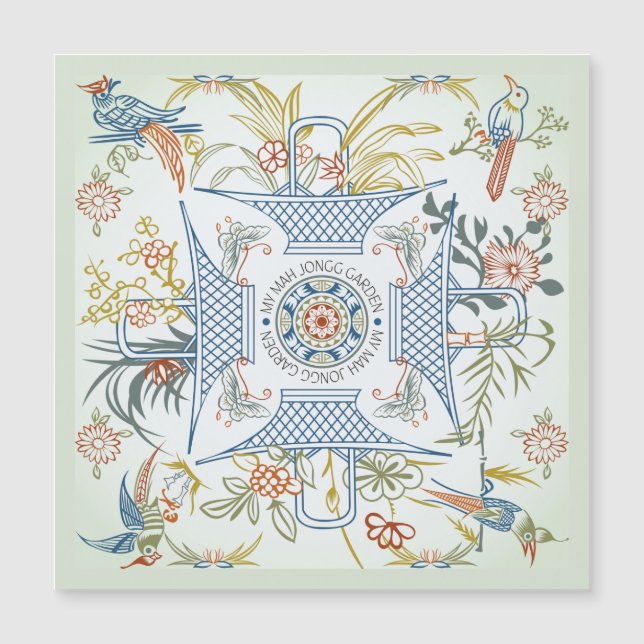 Meu Cartão Magnético Mah Jongg Garden (Frente)