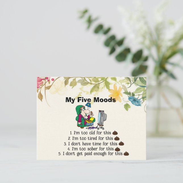 Meu Cartão Postal de Cinco Moods (Em pé/Frente)
