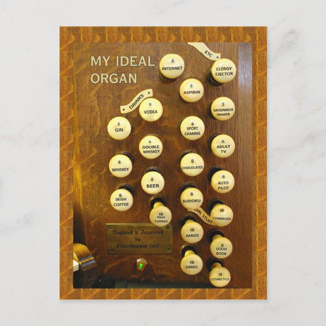 Meu cartão postal de órgão ideal (Frente)