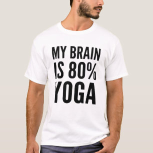 Meu Cérebro é 80% Ioga Camiseta Engraçada de Ioga