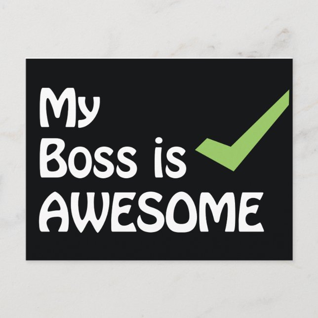 Meu chefe é um cartão postal incrível (Frente)