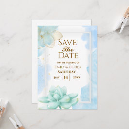 Meu Convite Azul De Casamento