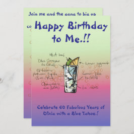 Meu Convite de aniversário Azul Tahoe