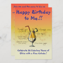 Meu Convite de aniversário Pina Colada