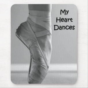 MEU CORAÇÃO DANÇA BALLERINA CALÇADOS MOUSEPAD