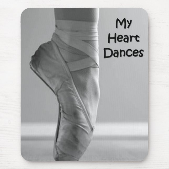 MEU CORAÇÃO DANÇA BALLERINA CALÇADOS MOUSEPAD (Frente)