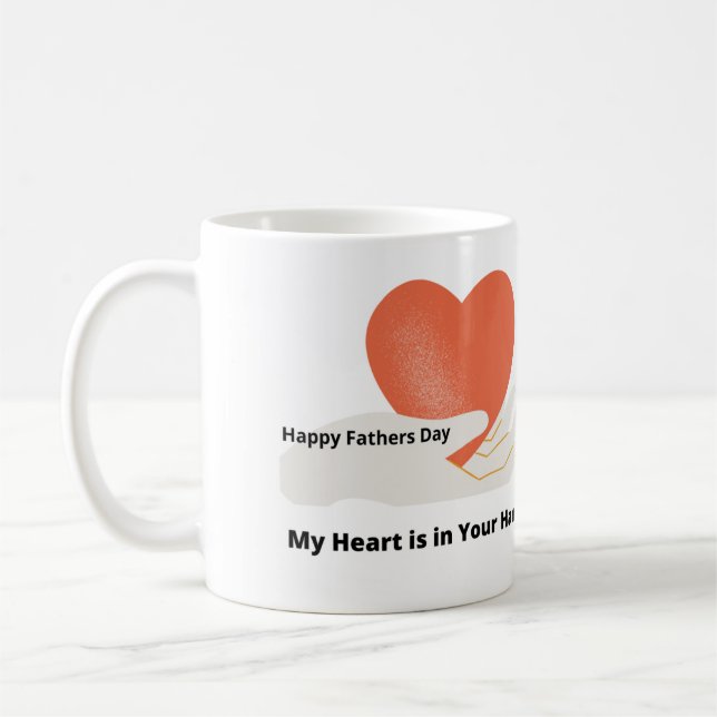 Meu coração está na sua mão numa caneca (Esquerda)