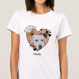 Meu Coração Pertence À Camiseta Fotográfica De Pet