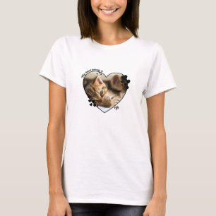 Meu coração pertence a um gato de camiseta