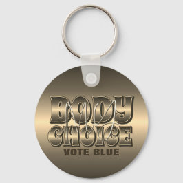 Meu corpo Minha escolha é Chaveiro Dourada