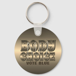 Meu corpo Minha escolha é Chaveiro Dourada