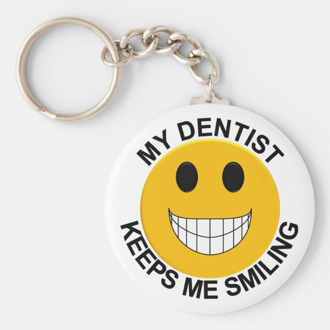 Meu Dentista Me Mantém Sorrindo - Chaveiro (Frente)