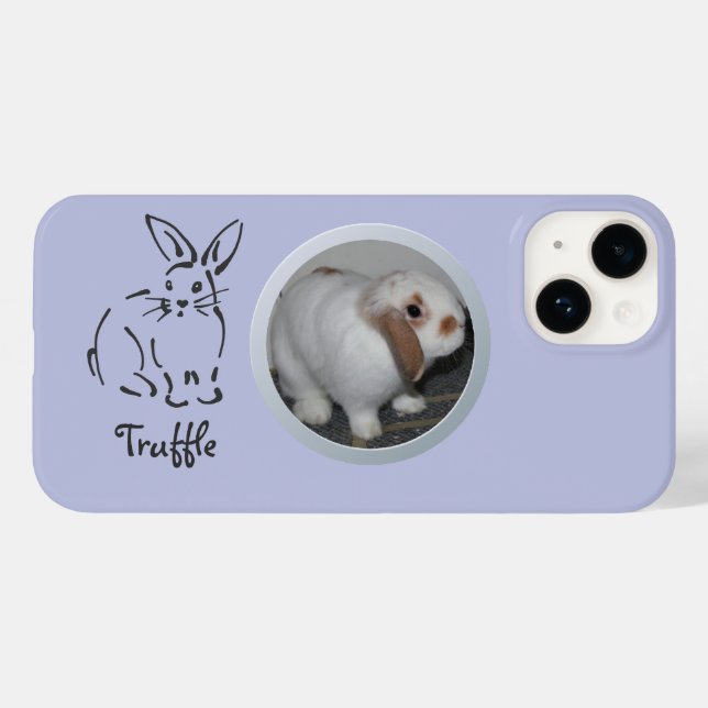 Meu doce coelho, foto de animal e nome, esboço de  (Verso (horizontal))