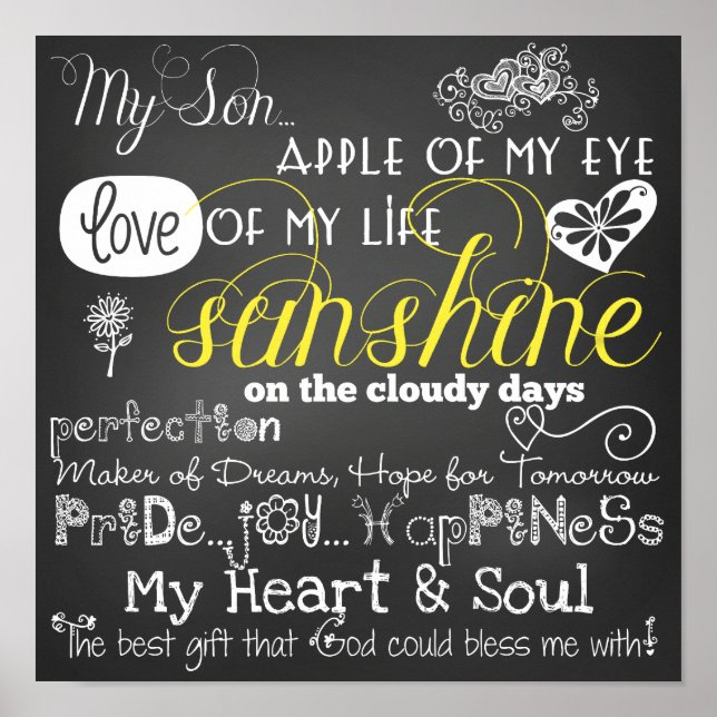 Meu Filho Amor e Poster de Inspiração (Frente)