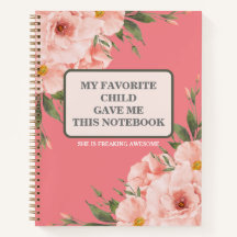 MEU FILHO FAVORITO ME DEU ESTE CADERNO Personalizá